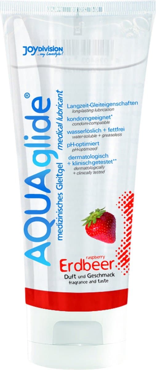 Aquaglide Strawberry - 100 ml - Glijmiddel — afbeelding 1