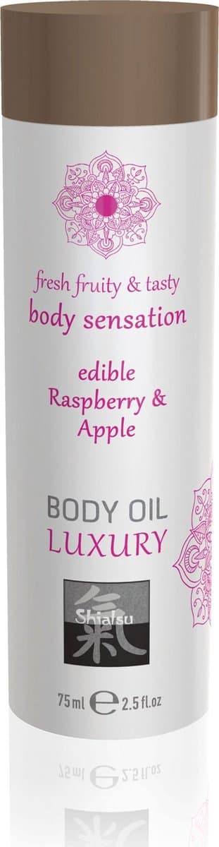 Luxe Eetbare Body Oil - Framboos & Appel — afbeelding 1