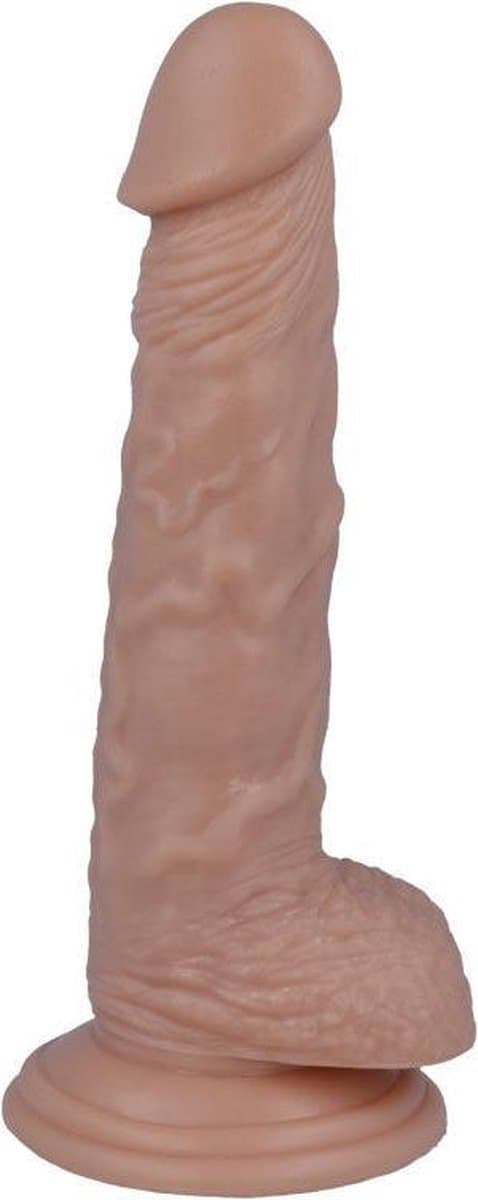 Mr. Intense - dildo - dildo vibrator - dildo vrouwen - dildo mannen - dildo anaal - dildo xxl - beige - flexibel - 18,5cm Ø 3,2cm / sex / erotiek toys — afbeelding 1