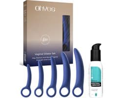 OHYES Dilator set Vaginisme - Siliconen Dilators voor vrouwen - 5 delige Dildo of Pelottes set + Glijmiddel