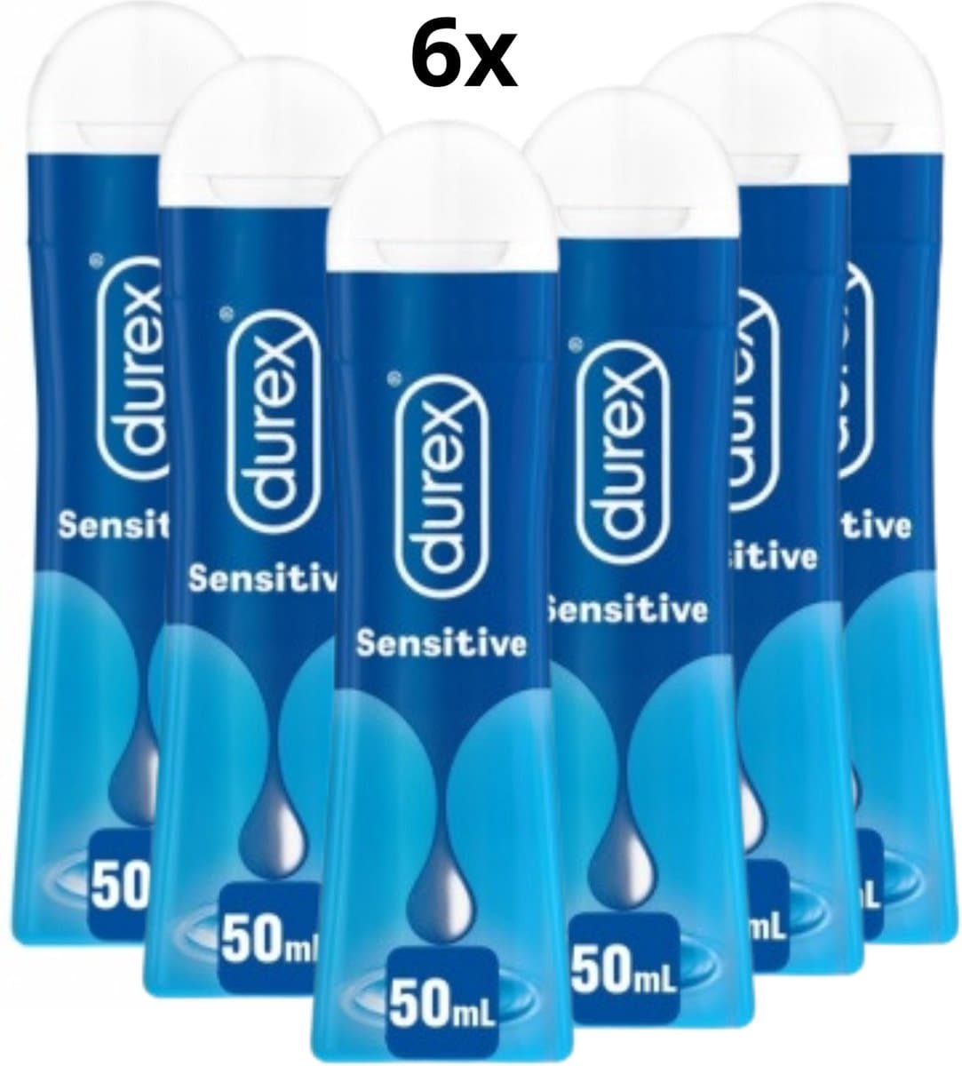 Durex Glijmiddel - Play Sensitive - Waterbasis - 50ml x6 - Voordeelverpakking — afbeelding 1