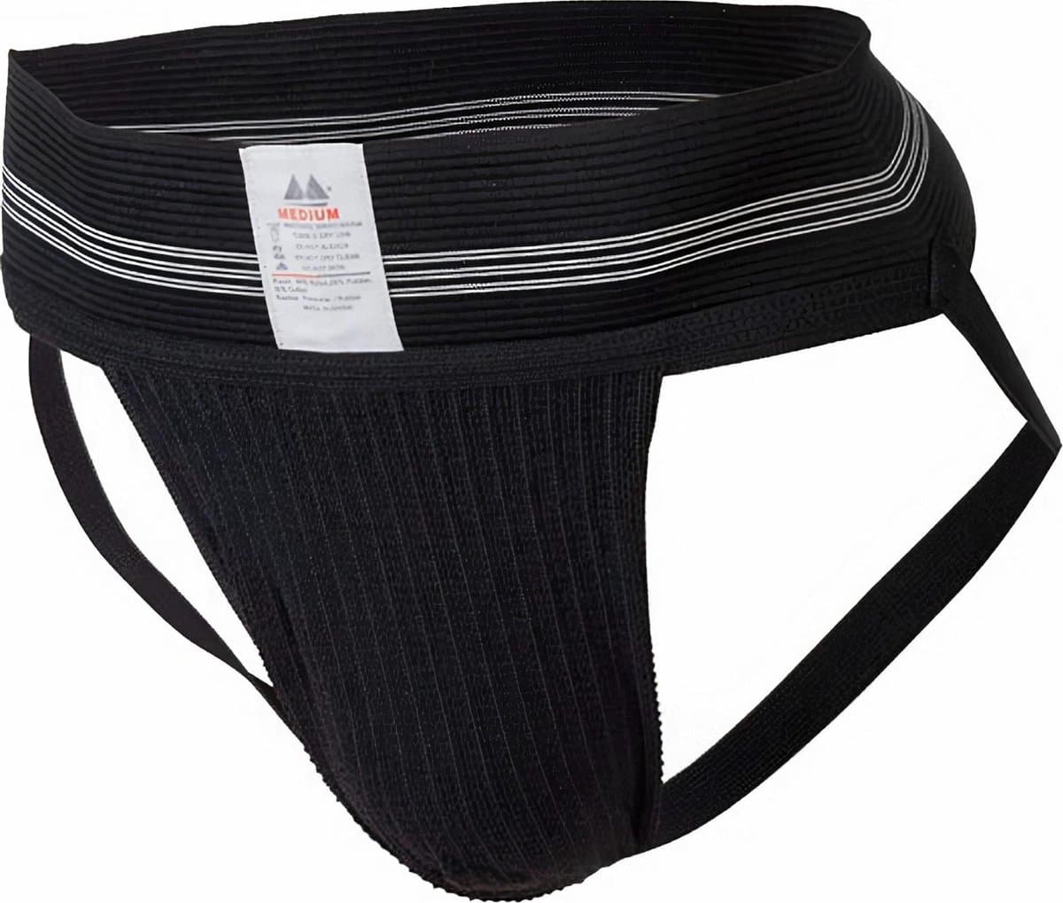 MM Sports The Original No. 10 Swimmer/Jogger Jockstrap 3 inch Black - MAAT XL - Heren Ondergoed - Jockstrap voor Man - Mannen Jock — afbeelding 1