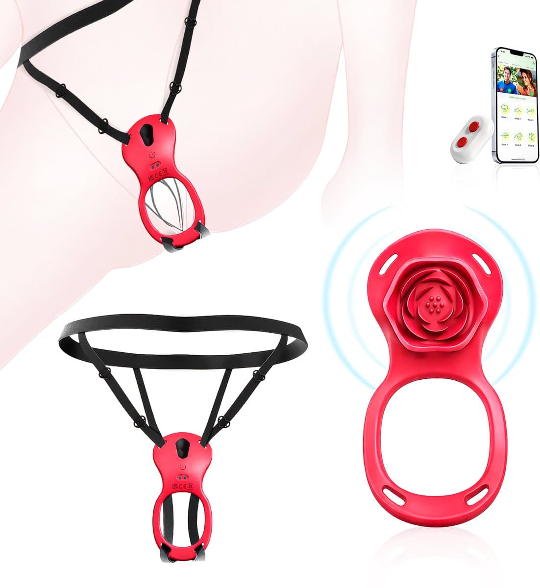 Artix Essentials Rose Vibrator – Voor Vrouwen & Koppels – App Bediening – 10 Standen – Waterdicht – Handsfree — afbeelding 1