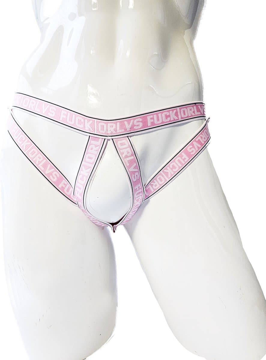 BamBella® - Sexy Bondage Lingerie Heren L/XL - Roze mannen ondergoed open kruis slip — afbeelding 1