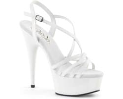 Pleaser - DELIGHT613 Sandaal met enkelband - US 5 - 35 Shoes - Wit