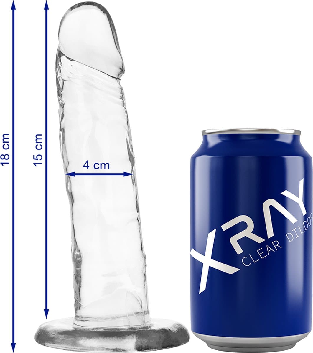 X RAY | Xray Clear Cock 18cm X 4cm | Realistic Dildo | Sex Toy for Woman | Dildo | Sex Toy for Man — afbeelding 1
