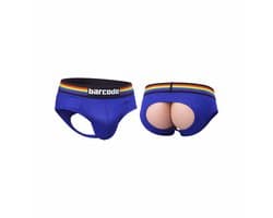 Barcode Berlin Backless Brief Pride Royal - MAAT XL - Erotisch Heren Ondergoed - Slip voor Man - Sexy mannen Slip