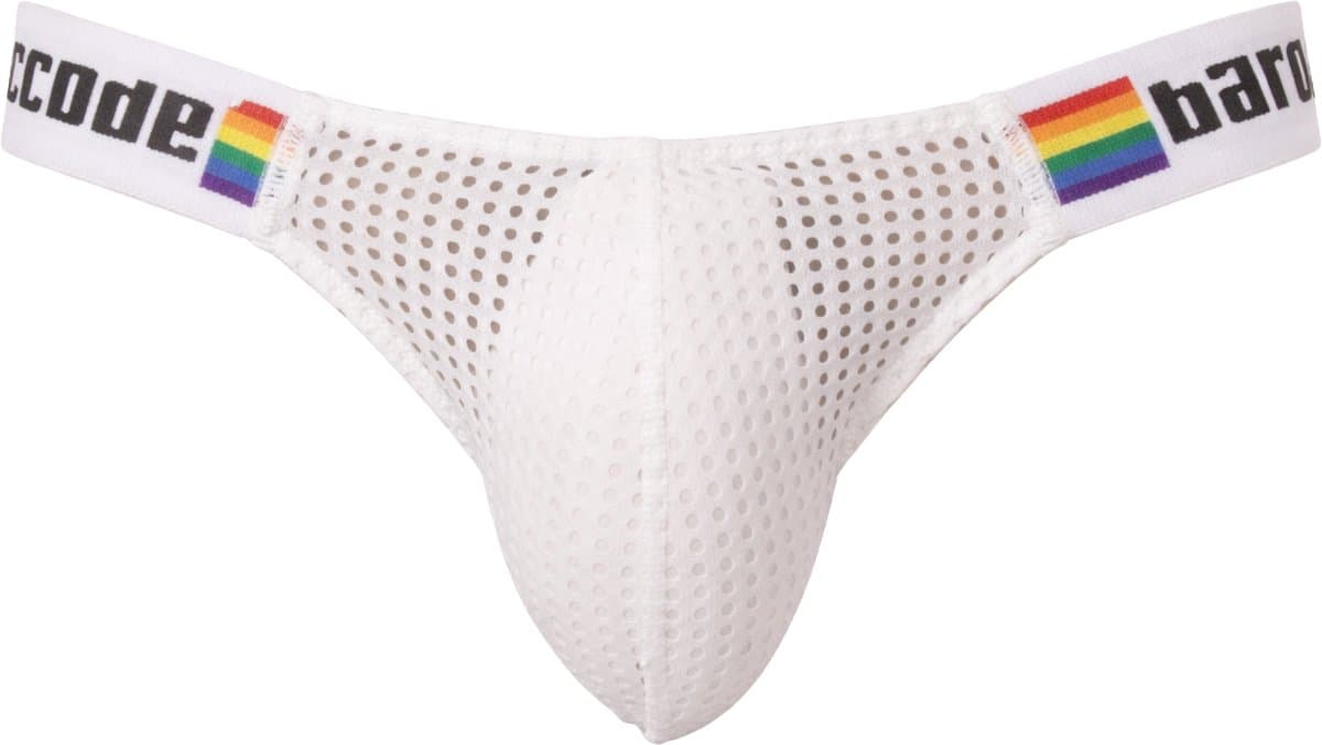 Barcode Berlin Pride Brief Regiro White - MAAT L - Erotisch Heren Ondergoed - Slip voor Man - Sexy mannen Slip — afbeelding 1