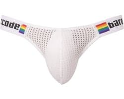 Barcode Berlin Pride Brief Regiro White - MAAT L - Erotisch Heren Ondergoed - Slip voor Man - Sexy mannen Slip