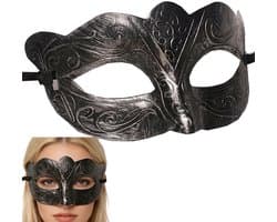 Maskers - Venetiaans oogmasker - Retro zilveren masker - Masker gala - Gemaskerd bal masker - Feest masker - Dames en Heren - Carnaval en Halloween Verkleed Masker