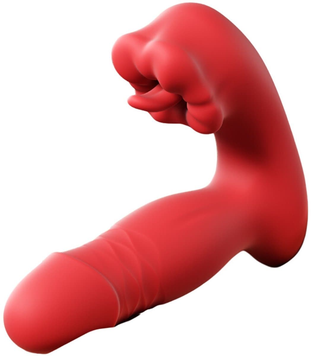 Daity Verwarmende Vibrator Dames – Stuwende Rabbit Vibrator met Tong Likfunctie – G-spot & Clitoris Stimulator – 9 Vibratiestanden & 9 Thrusting Modi – Oplaadbaar Seksspeeltje — afbeelding 1