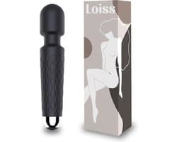 Loiss - Zwart - Personal Massager & Magic Wand Vibrator - G Spot Vibrator & Clitoris Stimulator - Stille Vibrators voor Vrouwen – Sex Toys ook voor Koppels - Erotiek