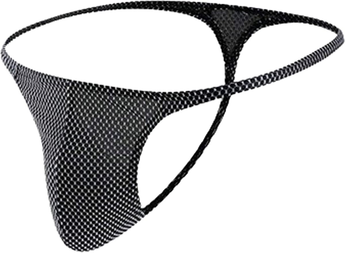 LekkerStout Heren String - Zwart/Wit - Sexy Herenondergoed | XL | ( LS145 ) — afbeelding 1