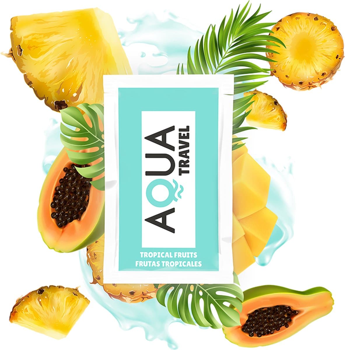 AQUA TRAVEL | Aqua Travel Tropical Fruits Flavour Waterbased Lubricant - 6 Ml — afbeelding 1