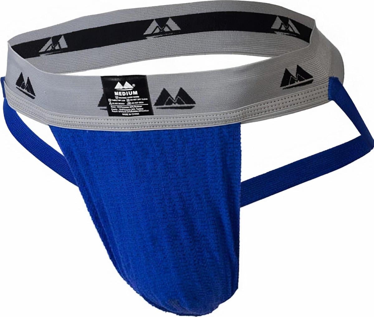 MM Sports Original Edition Swimmer/Jogger Jockstrap 2 inch Blue - MAAT M - Heren Ondergoed - Jockstrap voor Man - Mannen Jock — afbeelding 1