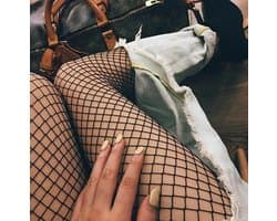 Panty - Netpanty - Sexy lingerie - Zwart