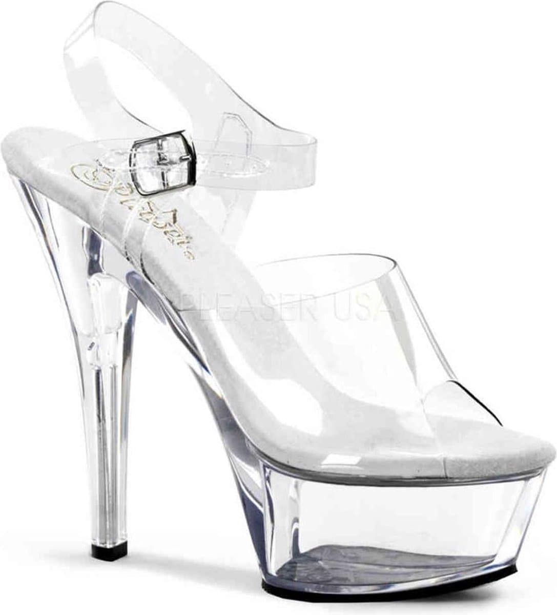 EU 41,5 = US 11 | KISS-208 | 6 Spike Heel P/F Sandal — afbeelding 1