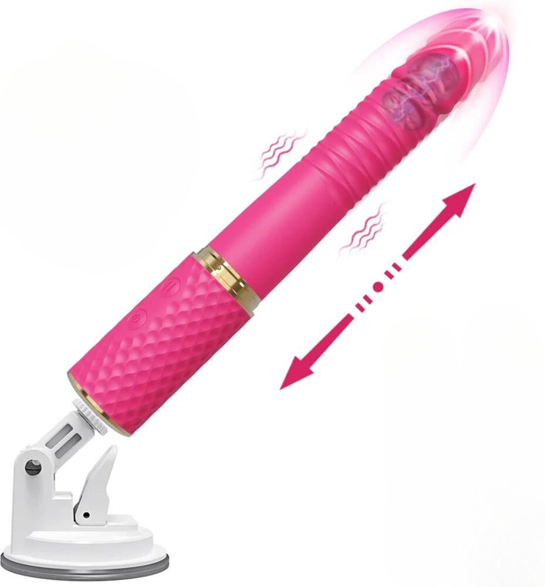 Stotende Dildo – Prostaat Stimulator - Neukmachine voor Mannen - Dildo Mannen Anaal Vibrerende - Bewegende Dildo - Sexmachine Dildo - Prostaat Vibrator Mannen Stotend - Dildo Anaal Groot – 100% Waterdicht — afbeelding 1