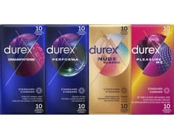 Durex - 40 Condooms - Orgasm Intense - Performa - Nude - Pleasure me - Voordeelverpakking