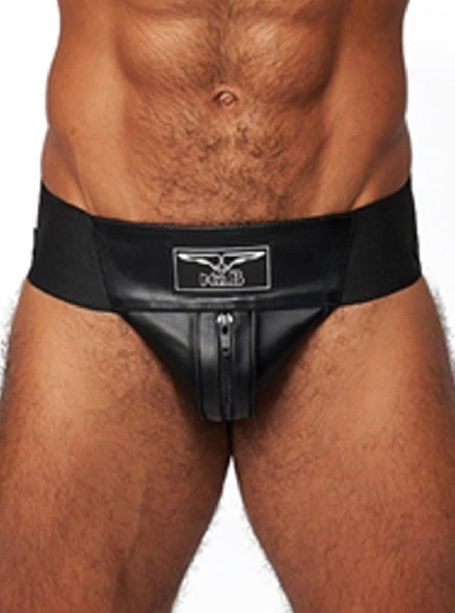 Mister b leather premium jockstrap black xl — afbeelding 1