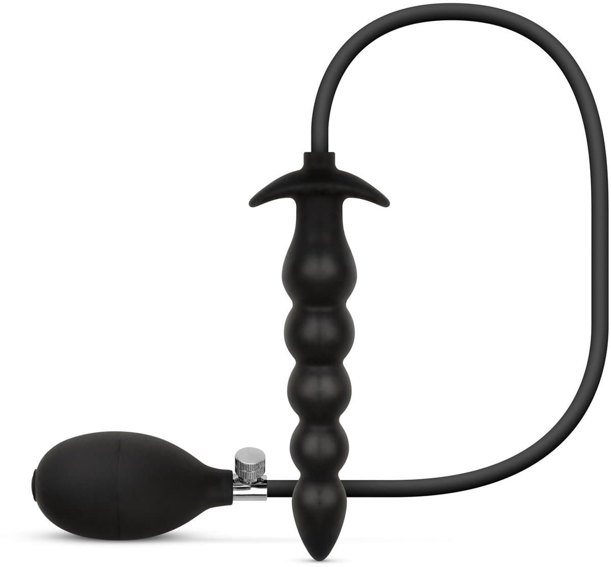 Anal Collection - Opblaasbare Dildo met Pomp 20 cm - Zwart — afbeelding 1