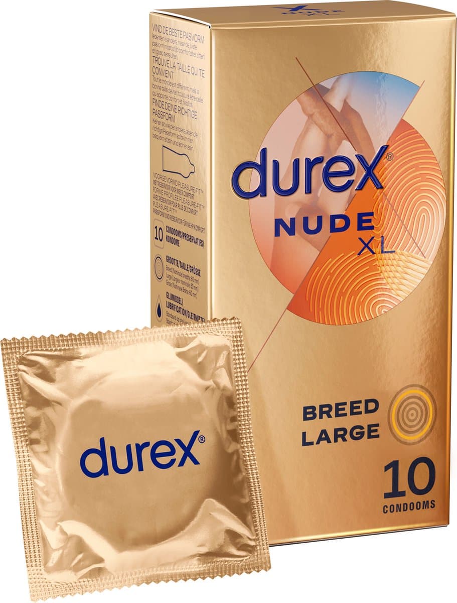 Durex - Condooms Nude XL 10 st - Huid op Huid gevoel - Ultra Dun — afbeelding 1