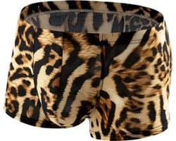LekkerStout Panterprint Boxershort - Bruin/Zwart - Sexy Herenondergoed | M | ( LS222 )