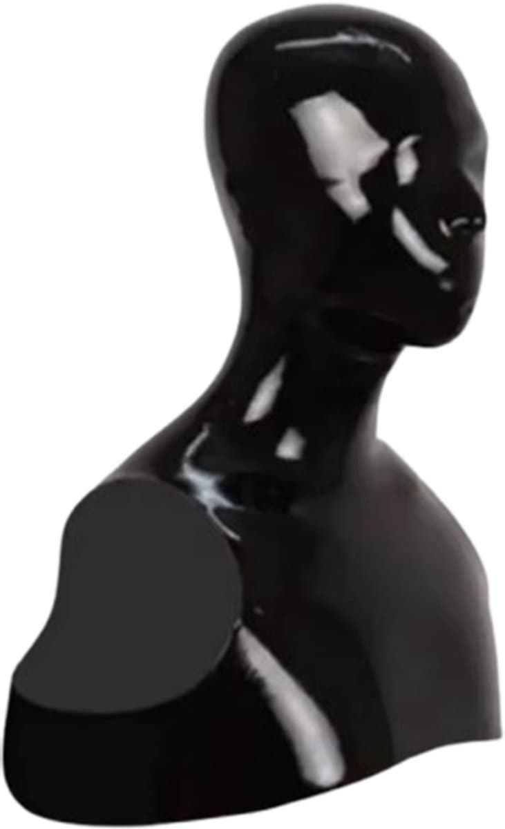 Latex Fetisj harnas Masker met Neusbuizen - tot Schouders - Extreme BDSM - Knevel — afbeelding 1