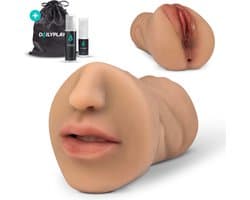 DailyPlay Pocket Pussy voor Man - 3 in 1 – Blowjob Masturbator met Billen en Kunst Vagina – Sex Toys Mannen en Koppels – Nep Kut