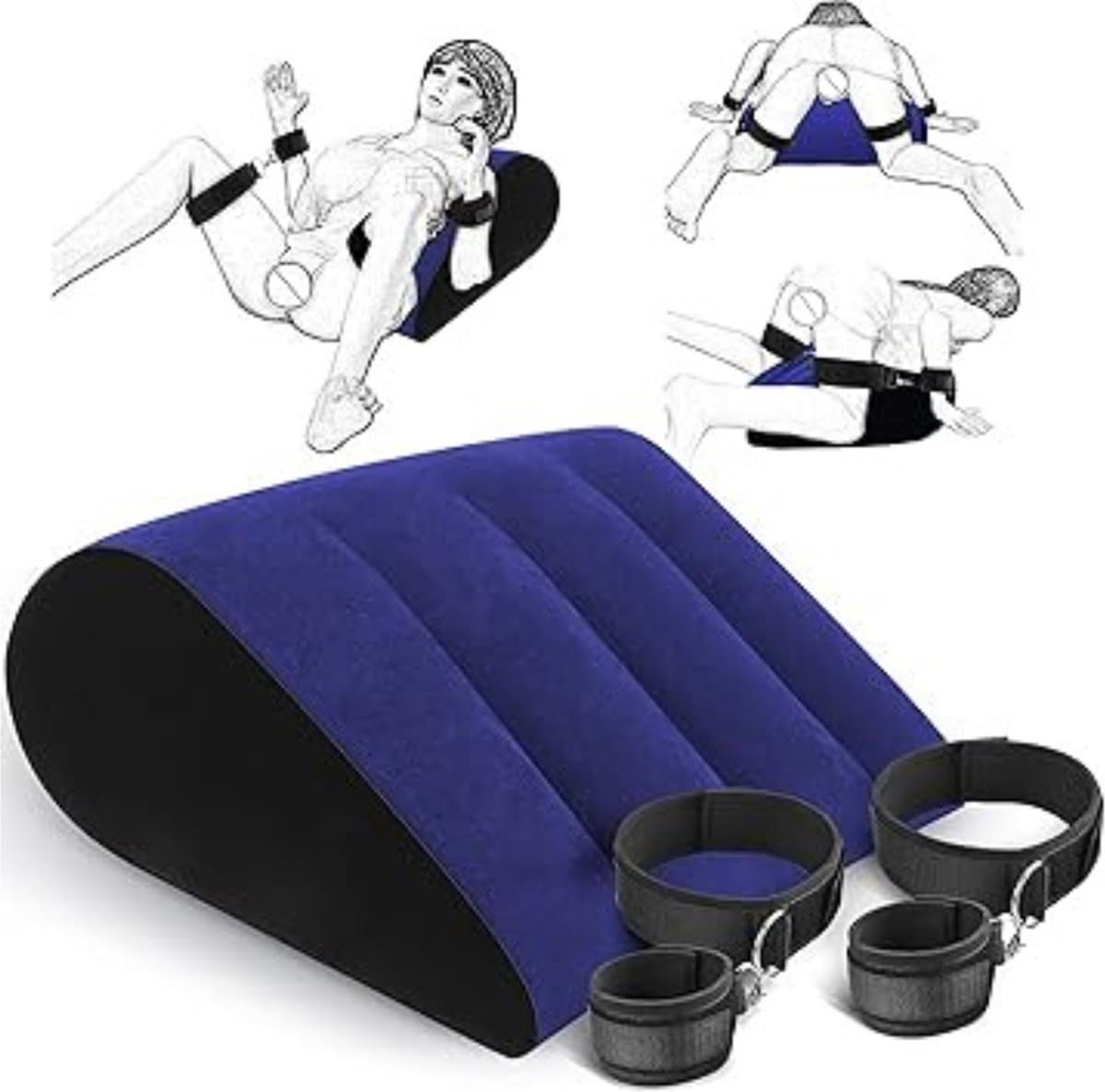 DD® Sex Stoel - Sex Meubel - Sex Chair - Kussen Handboeien Set - 21x15x7cm - Blauw — afbeelding 1