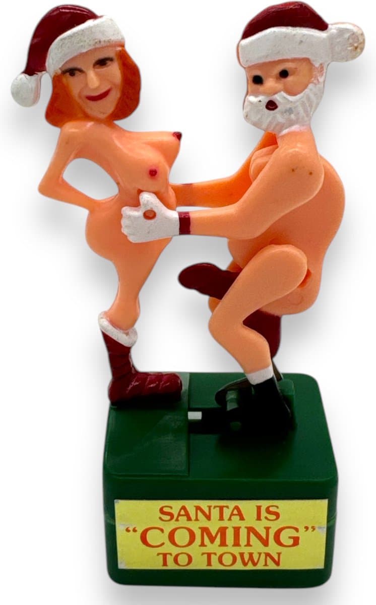 Santa Is "Coming" To Town – Hilarische Wind-Up Kerstdecoratie — afbeelding 1