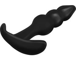 Anaal dildo 9 cm zwart EIS | Seksspeeltje prostaat toy voor man en vrouw | Anaal plug buttplug met bal structuur | Anaal speeltje klein voor beginners | Glibberig sexspeeltje