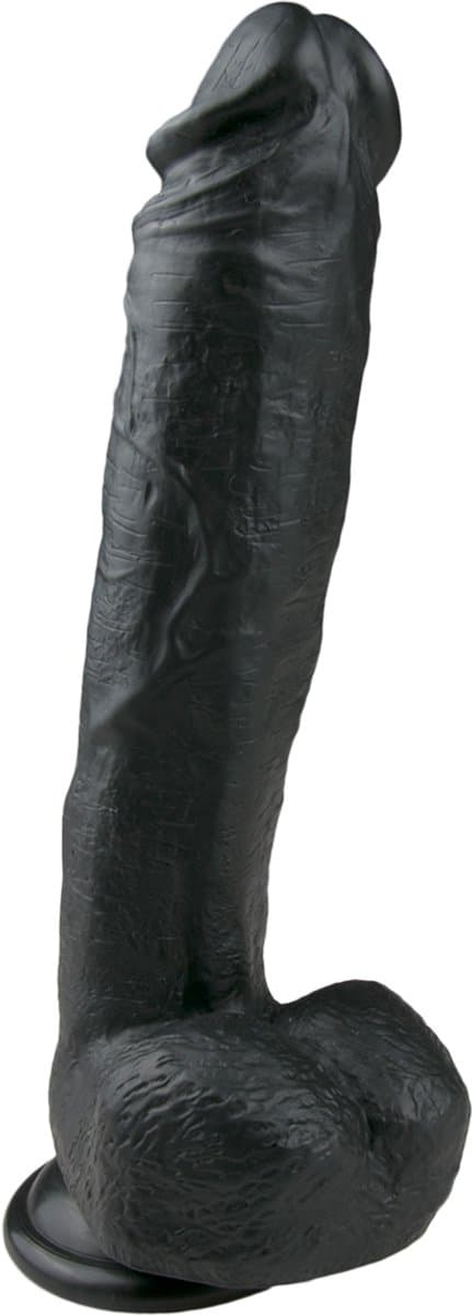 EasyToys - Realistische Dildo met Balzak - Dildo met Zuignap - 26,5 cm - Dildo's - Sex Toys voor Vrouwen en Mannen - Dildo Mannen Anaal - Zwart — afbeelding 1