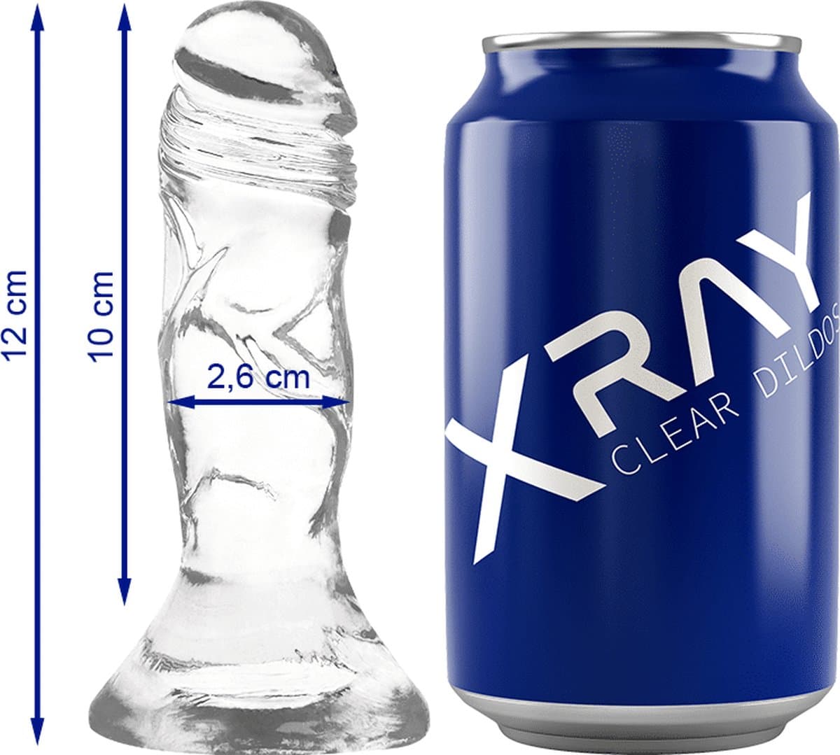X RAY | Xray Clear Cock 12cm X 2.6cm | Realistic Dildo | Sex Toy for Couples | Dildo | Sex Toy for Woman — afbeelding 1