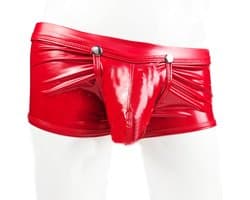 BamBella ® - Boxer short Maat S Datex (Latex en stof SM kleding BDSM kruisloos erotische heren kleding