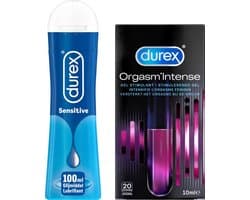 Durex Glijmiddel Play Sensitive 100ml + Durex Stimulerende Gel - Intense Orgasm 10ml