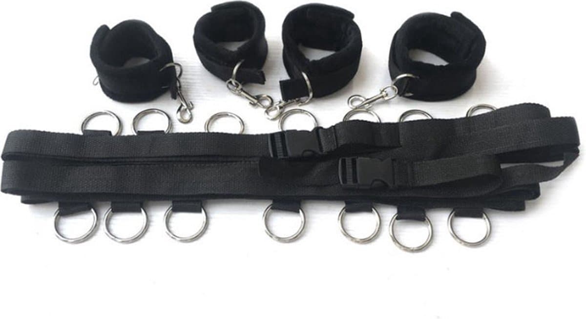 *** BDSM Bedboeien Set - Bondage - Verstelbare Riemen en Boeien - Bed Partner - Spannend - van Heble® *** — afbeelding 1