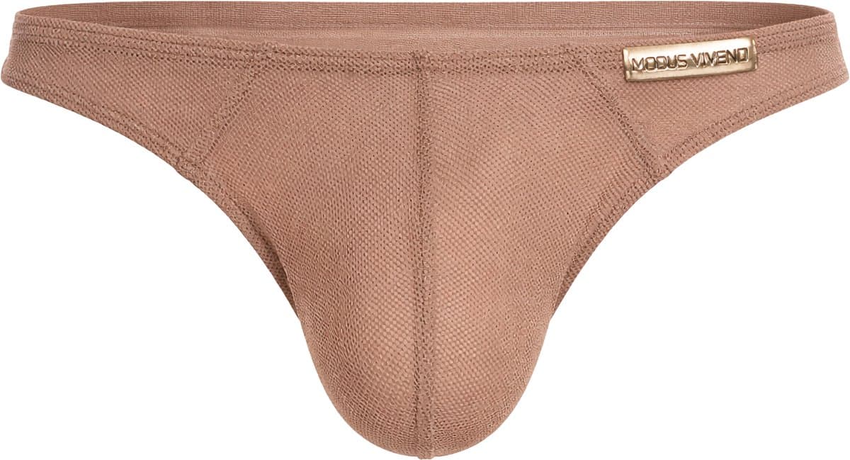 MODUS VIVENDI Mesh Through Low Cut Brief Skin - MAAT M - Erotisch Heren Ondergoed - Slip voor Man - Sexy mannen Slip — afbeelding 1