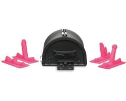 LOVE BOTZ - 50X Saddle Pro Sex Machine met 4 Opzetstukken - Zwart