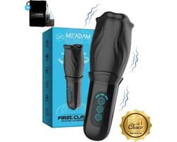 ME'ADAM - 360° Roterende blowjob masturbator - Pocket Pussy - Incl glijmiddel & opbergtas - luxe masturbator -Masturbator Voor Man - Elektrisch - Oplaadbaar - Waterdicht - Waterproof - Sex Toys - Penis Stimulator - Zwart - fluisterstil