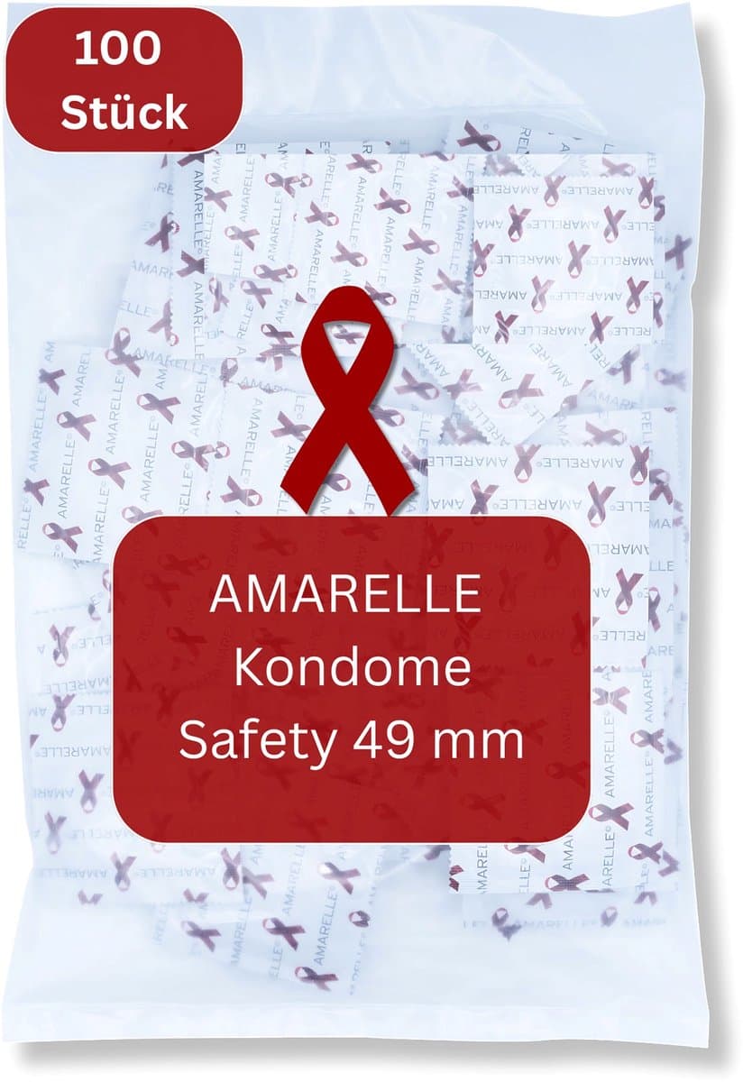 Amarelle Safety Red Ribbon condooms - maat 49 (100 condooms) — afbeelding 1