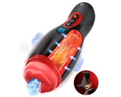 Orgazmate - Sara de Masturbator Voor Man - Sex Toys Voor Mannen - Met Warmtefunctie, APP Control & Mobiele Houder - 9 Zuig & Vibratiestanden - Pocket Pussy - USB Oplaadbaar