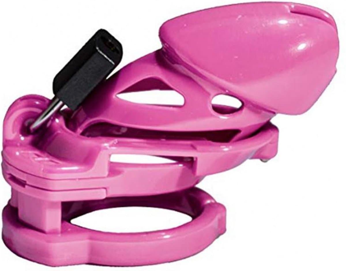 The Vice - Kuisheidskooi - Peniskooi - Chastity Cage - Roze - Verkrijgbaar in de Maten Mini Standaard en Plus Plus — afbeelding 1