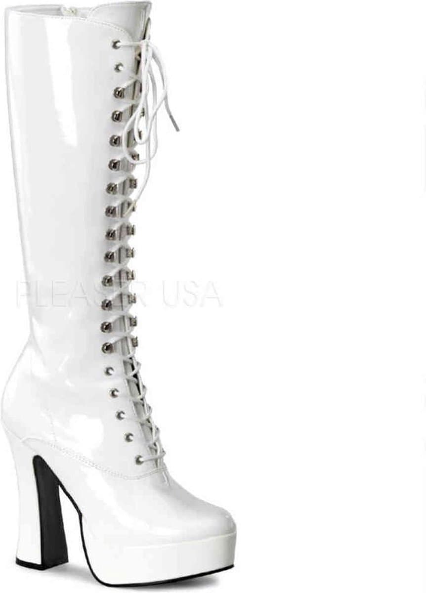 Pleaser - ELECTRA-2020 Kniehoge laarzen - US 13 - 44 Shoes - Wit — afbeelding 1