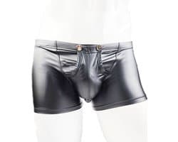 BamBella ® - Boxer short - Maat XL - MAT glans - Zwart BDSM kleding kruisloos open kruis erotische heren kleding