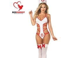 2-delige Erotische Verpleegster bodysuit - Rollenspel - Dokter - One size