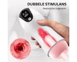 Sex Toys voor Mannen - Masturbator voor Man - Blow Job Stimulator - PocketPussy - Deepthroat - Mastrubator Elektrisch - Incl Koptelefoon met Kreungeluid