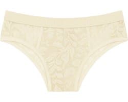 MODUS VIVENDI Floral Lace Classic Brief Ivory - MAAT L - Erotisch Heren Ondergoed - Slip voor Man - Sexy mannen Slip