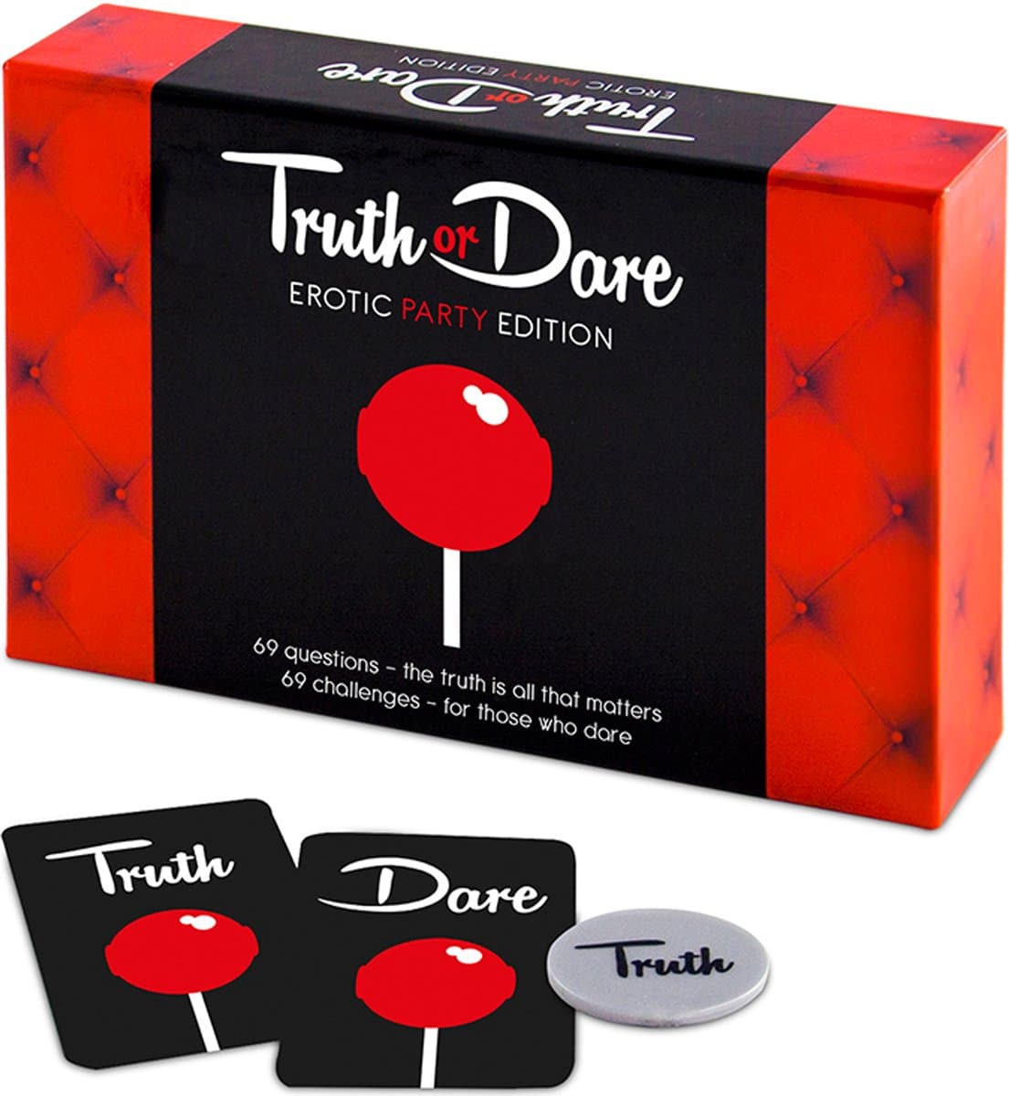 Tease & Please Truth or Dare Erotic Party Edition - EN Rood - Erotisch Bordspel — afbeelding 1