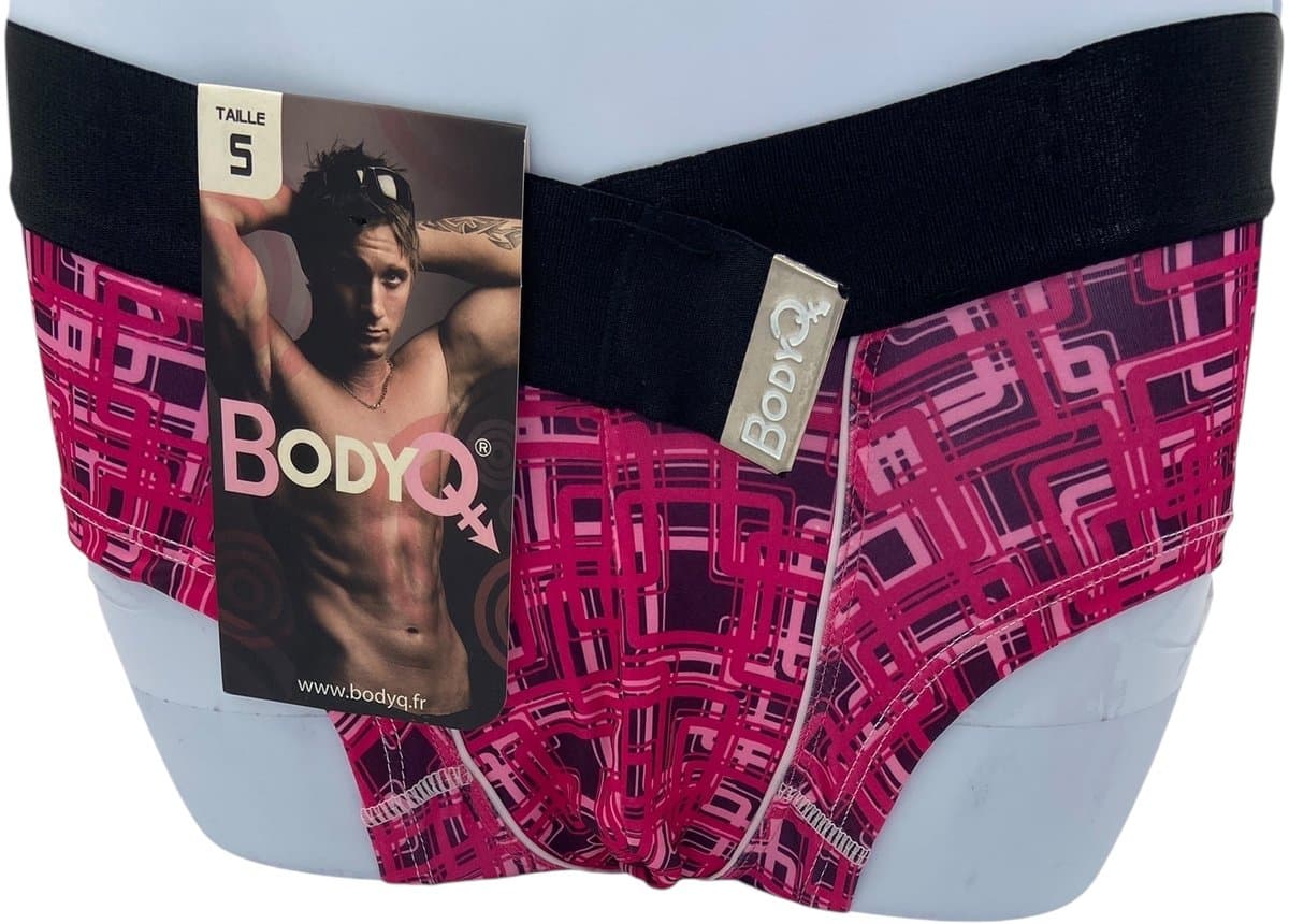 BodyQ Sexy Heren Boxershort – Roze Twee-kleurig – Erotische Herenlingerie – Maat XS — afbeelding 1